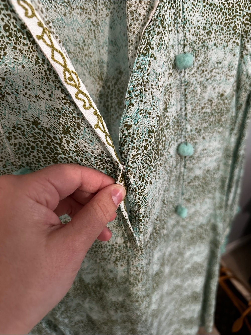 Poupette St. Barth Mint Green Printed Tunic Dress - Picture 4 of 8